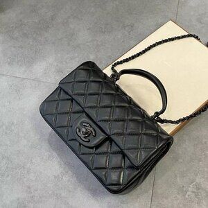 Black Chanel Wallet On Chain Classic Black Lambskin Pristine